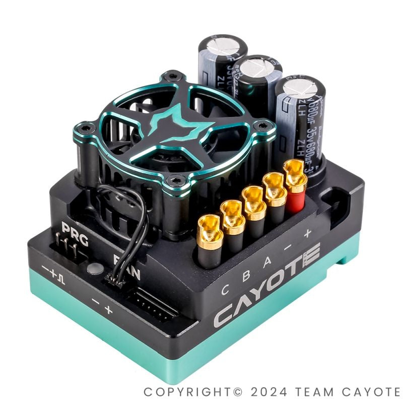 Racing ESC CREST 8, 200A/1080A 2-4S LiPo BEC 6.0V/7.4V, 8A CAYOTE 1/8 Offroad