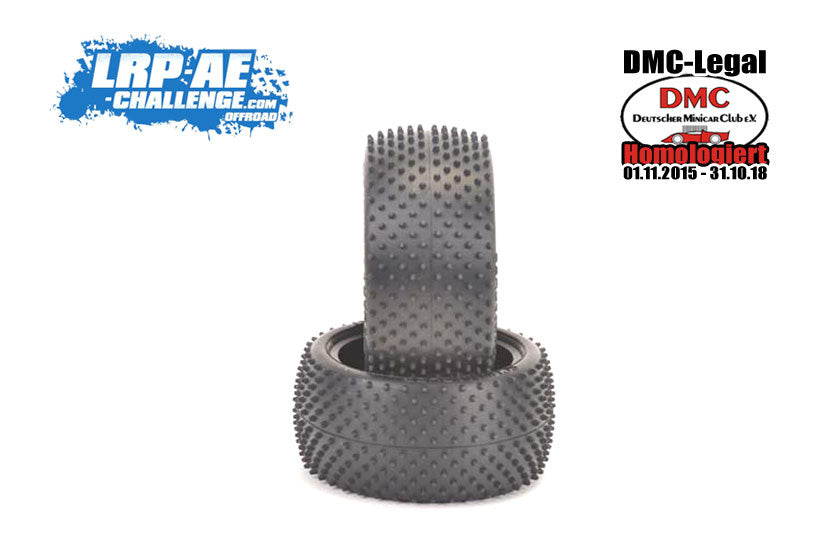 Schumacher Mini Dart 1:10 2 & 4WD Heckreifen (2) - Silber / Soft - ohne Einlagen