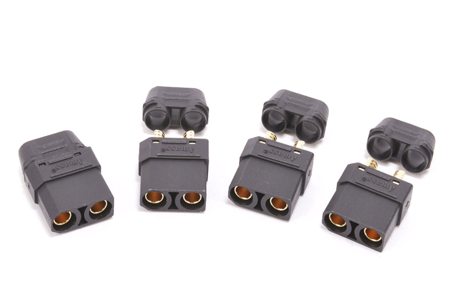 XT90 Plug with Sheath Female Only Black - 4pcs