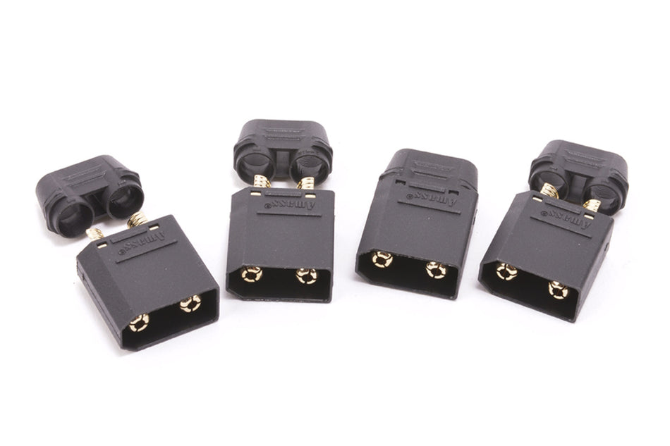 XT90 Plug with Sheath Male Only Black - 4pcs