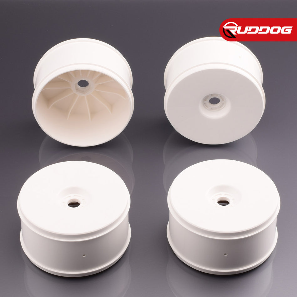 Sweep 1:8 truggy Dish Wheel Offset Zero White 4pcs