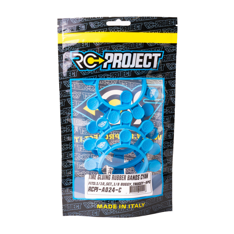 RC-Project Tire Gluing Rubber Bands Cyan (4)