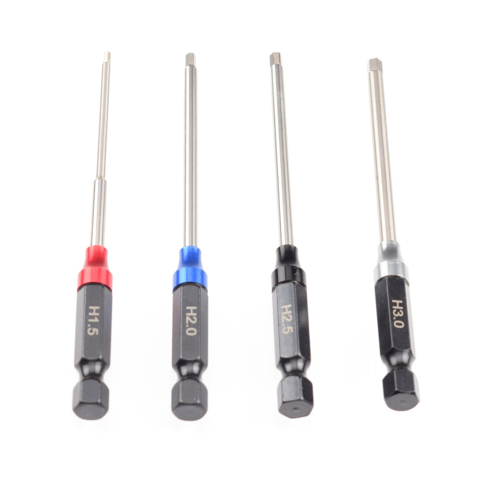 RUDDOG Metric Hex 1/4" Power Tool Wrench Set (1.5 | 2.0 | 2.5 | 3.0mm)