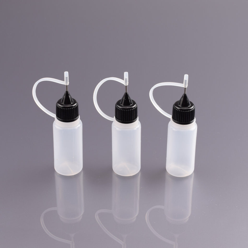 RUDDOG Steel Tip CA Glue Bottles (3pcs | 10ml | Empty)